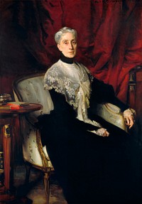 Ellen Peabody Endicott (Mrs. William Crowninshield Endicott) (1901) by <a href="https://www.rawpixel.com/search/John%20Singer%20Sargent?sort=curated&amp;page=1&amp;topic_group=_my_topics"> John Singer Sargent</a>. Original from The National Gallery of Art. Digitally enhanced by rawpixel.