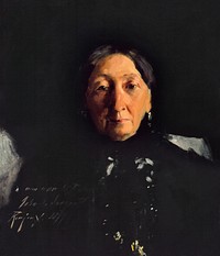 Mme. Fran&ccedil;ois Buloz (Christine Blaze) (1879) by<a href="https://www.rawpixel.com/search/John%20Singer%20Sargent?sort=curated&amp;page=1&amp;topic_group=_my_topics"> John Singer Sargent</a>. Original from The Los Angeles County Museum of Art. Digitally enhanced by rawpixel.