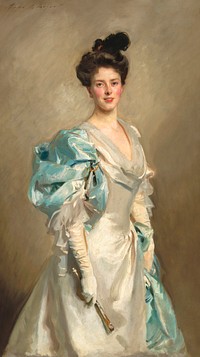 Mary Crowninshield Endicott Chamberlain (Mrs. Joseph Chamberlain) (1902) by <a href="https://www.rawpixel.com/search/John%20Singer%20Sargent?sort=curated&amp;page=1&amp;topic_group=_my_topics">John Singer Sargent</a>. Original from The National Gallery of Art. Digitally enhanced by rawpixel.