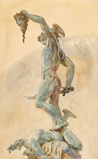 Sketch of Cellini's "Perseus" John Singer Sargent (1856–1925). Original from The National Gallery of Art. Digitally enhanced by rawpixel.