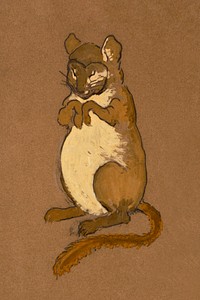 Dormouse (1915) Costume Design for Alice in Wonderland in high resolution by <a href="https://www.rawpixel.com/search/William%20Penhallow%20Henderson?sort=curated&amp;page=1&amp;topic_group=_my_topics">William Penhallow Henderson</a>. Original from The Smithsonian. Digitally enhanced by rawpixel.