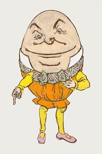 Humpty Dumpty vector illustration from Alice’s Adventures in Wonderland by Lewis Carroll, remixed from artworks by William Penhallow Henderson