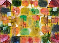 Baum und Architektur&ndash;Rhythmen (Tree and Architecture&ndash;Rhythms) (1920) by <a href="https://www.rawpixel.com/search/paul%20klee?sort=curated&amp;page=1&amp;topic_group=_my_topics">Paul Klee</a>. Original portrait painting from The Art Institute of Chicago. Digitally enhanced by rawpixel.