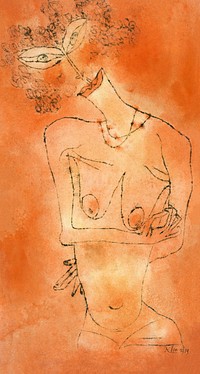 Lady Inclining Her Head (1919) by Paul Klee. Original from The MET Museum. Digitally enhanced by rawpixel.