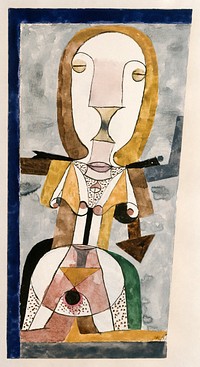 Popular Wall-Painting (1922) by <a href="https://www.rawpixel.com/search/paul%20klee?sort=curated&amp;page=1&amp;topic_group=_my_topics">Paul Klee</a>. Original from The MET Museum. Digitally enhanced by rawpixel.