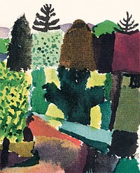 Park (1920) by <a href="https://www.rawpixel.com/search/paul%20klee?sort=curated&amp;page=1&amp;topic_group=_my_topics">Paul Klee</a>. Original portrait painting from The Art Institute of Chicago. Digitally enhanced by rawpixel.