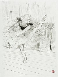 Miss Ida Heath, English Dancer (1894) print in high resolution by <a href="https://www.rawpixel.com/search/Henri%20de%20Toulouse-Lautrec?sort=curated&amp;page=1&amp;topic_group=_my_topics">Henri de Toulouse&ndash;Lautrec</a>. Original from The Cleveland Museum of Art. Digitally enhanced by rawpixel.
