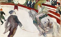 Equestrienne (At the Cirque Fernando) (ca. 1887&ndash;1888) painting in high resolution by <a href="https://www.rawpixel.com/search/Henri%20de%20Toulouse-Lautrec?sort=curated&amp;page=1&amp;topic_group=_my_topics">Henri de Toulouse&ndash;Lautrec</a>. Original from The Art Institute of Chicago. Digitally enhanced by rawpixel.