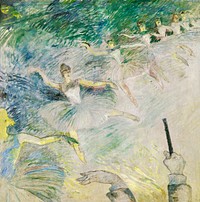 Ballet Dancers (ca. 1885&ndash;1886) painting in high resolution by <a href="https://www.rawpixel.com/search/Henri%20de%20Toulouse-Lautrec?sort=curated&amp;page=1&amp;topic_group=_my_topics">Henri de Toulouse&ndash;Lautrec</a>. Original from The Art Institute of Chicago. Digitally enhanced by rawpixel.