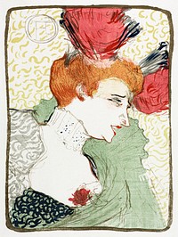 Bust of Mademoiselle Lender (1895) print in high resolution by Henri de Toulouse&ndash;Lautrec. Original from The Cleveland Museum of Art. Digitally enhanced by rawpixel.