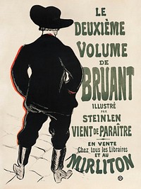 The Second Volume by Bruant (1893) print in high resolution by Henri de Toulouse–Lautrec. Original from The Art Institute of Chicago. Digitally enhanced by rawpixel.