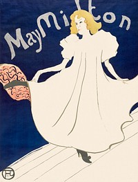 May Milton (1895) print in high resolution by Henri de Toulouse–Lautrec. Original from The Cleveland Museum of Art. Digitally enhanced by rawpixel.