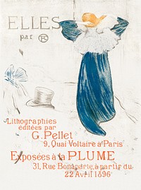 Elles: Frontispiece (1896) print in high resolution by Henri de Toulouse&ndash;Lautrec. Original from The Cleveland Museum of Art. Digitally enhanced by rawpixel.