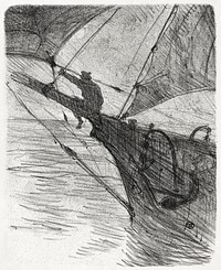 Oceano Nox (1895) print in high resolution by <a href="https://www.rawpixel.com/search/Henri%20de%20Toulouse-Lautrec?sort=curated&amp;page=1&amp;topic_group=_my_topics">Henri de Toulouse&ndash;Lautrec</a>. Original from The Cleveland Museum of Art. Digitally enhanced by rawpixel.