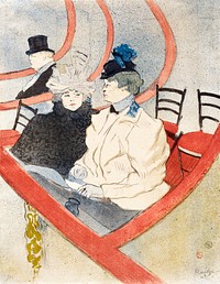 Box in the Grand Tier (1897) print by <a href="https://www.rawpixel.com/search/Henri%20de%20Toulouse-Lautrec?sort=curated&amp;page=1&amp;topic_group=_my_topics">Henri de Toulouse&ndash;Lautrec</a>. Original from The Sterling and Francine Clark Art Institute. Digitally enhanced by rawpixel.