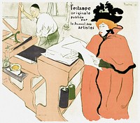 Cover for "L'estampe originale" (1893) print by Henri de Toulouse–Lautrec. Original from National Gallery of Art. Digitally enhanced by rawpixel.