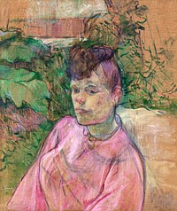 Woman in the Garden of Monsieur Forest (ca. 1889–1891) painting in high resolution by Henri de Toulouse–Lautrec. Original from The MET Museum. Digitally enhanced by rawpixel.