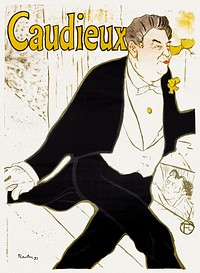 Caudious (1893) print in high resolution by Henri de Toulouse–Lautrec. Original from The Public Institution Paris Musées. Digitally enhanced by rawpixel.