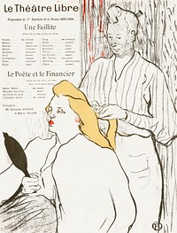 Le coiffeur (1893) print in high resolution by Henri de Toulouse–Lautrec. Original from Museum of New Zealand Te Papa Tongarewa. Digitally enhanced by rawpixel.