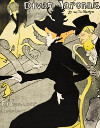 Divan Japonais (ca. 1892&ndash;1893) print in high resolution by <a href="https://www.rawpixel.com/search/Henri%20de%20Toulouse-Lautrec?sort=curated&amp;page=1&amp;topic_group=_my_topics">Henri de Toulouse&ndash;Lautrec</a>. Original from Los Angeles County Museum of Art. Digitally enhanced by rawpixel.