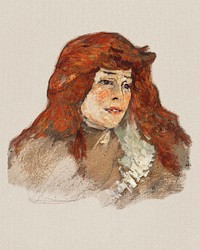 Mme Lili Grenier (1885-1888) painting in high resolution by <a href="https://www.rawpixel.com/search/Henri%20de%20Toulouse-Lautrec?sort=curated&amp;page=1&amp;topic_group=_my_topics">Henri de Toulouse&ndash;Lautrec</a>. Original from The Art Institute of Chicago. Digitally enhanced by rawpixel.