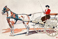 A Kentucky Breaking Cart (ca.1900) print in high resolution by Edward Penfield. Original from The MET Museum. Digitally enhanced by rawpixel.