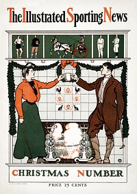 The Illustrated Sporting News. Christmas number (ca. 1890&ndash; 1900) print in high resolution by <a href="https://www.rawpixel.com/search/Edward%20Penfield?sort=curated&amp;page=1&amp;topic_group=_my_topics">Edward Penfield</a>. Original from Library of Congress. Digitally enhanced by rawpixel.