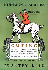 Outing (ca. 1890–1907) print in high resolution by Edward Penfield. Original from The New York Public Library. Digitally enhanced by rawpixel.