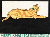 Merry Xmas (1921) print in high resolution by Edward Penfield. Original from Smithsonian Institution. Digitally enhanced by rawpixel.