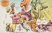 War Map of Europe: As seen through French eyes by Paul Hadol. Original from Library of Congress. Digitally enhanced by rawpixel.
