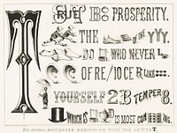 Six Moral Sentences beginning with the Letter T published by Currier &amp; Ives (c.1875). Original from Library of Congress. Digitally enhanced by rawpixel.