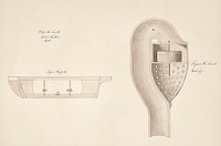 Illustration by an American engineer and inventor, Robert Fulton (1765-1815), of water chamber, valves and water passages in a submarine vessel for the United States government. Original from Library of Congress. Digitally enhanced by rawpixel.