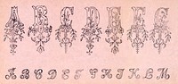 Embroidery samples, plate number 13 by Jose Guadalupe Posada (1852-1913). Original from Library of Congress. Digitally enhanced by rawpixel.