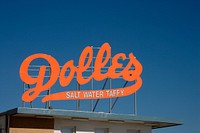 Dolles Salt Water Taffy sign, Rehoboth Beach, Delaware (2006) by Carol M. Highsmith. Original image from Library of Congress. Digitally enhanced by rawpixel.