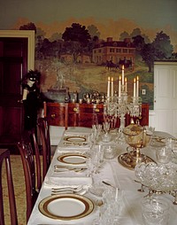 Inside the George Read II house in New Castle, Delaware (1980-2006) by <a href="https://www.rawpixel.com/search/carol%20m.%20highsmith?sort=curated&amp;page=1">Carol M. Highsmith</a>. Original image from Library of Congress. Digitally enhanced by rawpixel.