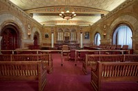 Details from the million dollar courthouse, the Theodore Levin United States Courthouse, Detroit Federal Building, Detroit, Michigan (2010) by <a href="https://www.rawpixel.com/search/carol%20m.%20highsmith?sort=curated&amp;page=1">Carol M. Highsmith</a>. Original image from Library of Congress. Digitally enhanced by rawpixel.