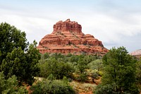 Bell Rock Formation at Sedona, Arizona. Original image from <a href="https://www.rawpixel.com/search/carol%20m.%20highsmith?sort=curated&amp;page=1">Carol M. Highsmith</a>&rsquo;s America, Library of Congress collection. Digitally enhanced by rawpixel.