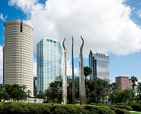 Skyline of Tampa, Florida. Original image from <a href="https://www.rawpixel.com/search/carol%20m.%20highsmith?sort=curated&amp;page=1">Carol M. Highsmith</a>&rsquo;s America, Library of Congress collection. Digitally enhanced by rawpixel.