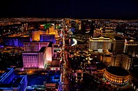 Aerial photograph of the Las Vegas Strip. Original image from Carol M. Highsmith&rsquo;s America, Library of Congress collection. Digitally enhanced by rawpixel.