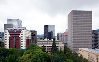 Downtown view of Portland, Oregon. Original image from <a href="https://www.rawpixel.com/search/carol%20m.%20highsmith?sort=curated&amp;page=1">Carol</a><a href="https://www.rawpixel.com/search/carol%20m.%20highsmith?sort=curated&amp;page=1"> M. Highsmith</a>&rsquo;s America, Library of Congress collection. Digitally enhanced by rawpixel.