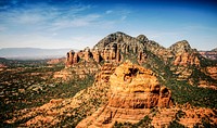 Sedona, Arizona aerial view from helicopter. Old Mammoth Road. Original image from <a href="https://www.rawpixel.com/search/carol%20m.%20highsmith?sort=curated&amp;page=1">Carol M. Highsmith</a>&rsquo;s America, Library of Congress collection. Digitally enhanced by rawpixel.