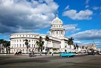 The Havana Capitol. Original image from <a href="https://www.rawpixel.com/search/carol%20m.%20highsmith?sort=curated&amp;page=1">Carol M. Highsmith</a>&rsquo;s America, Library of Congress collection. Digitally enhanced by rawpixel.