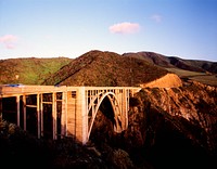 Bridge on U.S. 1 along the California Coast - Original image from <a href="https://www.rawpixel.com/search/carol%20m.%20highsmith?sort=curated&amp;page=1">Carol M. Highsmith</a>&rsquo;s America, Library of Congress collection. Digitally enhanced by rawpixel
