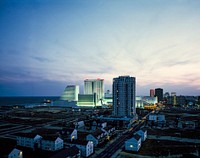 Atlantic City (Maryland) at Dusk. Original image from <a href="https://www.rawpixel.com/search/carol%20m.%20highsmith?sort=curated&amp;page=1">Carol M. Highsmith</a>&rsquo;s America, Library of Congress collection. Digitally enhanced by rawpixel.
