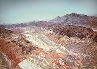 The barren Nevada desert near Las Vegas. Original image from <a href="https://www.rawpixel.com/search/carol%20m.%20highsmith?sort=curated&amp;page=1">Carol M. Highsmith</a>&rsquo;s America, Library of Congress collection. Digitally enhanced by rawpixel.