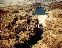 Aerial view of Hoover Dam. Original image from Carol M. Highsmith&rsquo;s America, Library of Congress collection. Digitally enhanced by rawpixel.