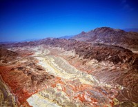 The barren Nevada desert near Las Vegas. Original image from Carol M. Highsmith&rsquo;s America, Library of Congress collection. Digitally enhanced by rawpixel.