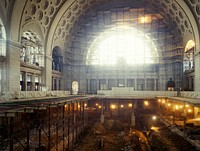 Union Station Great Hall during restoration in the 1980s. Original image from <a href="https://www.rawpixel.com/search/carol%20m.%20highsmith?sort=curated&amp;page=1">Carol M. Highsmith</a>&rsquo;s America, Library of Congress collection. Digitally enhanced by rawpixel.