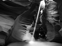 A slot canyon, formed by rushing water through porous rock. In this case, red sandstone. Original image from <a href="https://www.rawpixel.com/search/carol%20m.%20highsmith?sort=curated&amp;page=1">Carol M. Highsmith</a>&rsquo;s America, Library of Congress collection. Digitally enhanced by rawpixel.