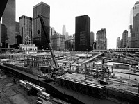 Reconstruction at Ground Zero, site of the attack on the World Trade Center Twin Towers. Original image from Carol M. Highsmith&rsquo;s America, Library of Congress collection. Digitally enhanced by rawpixel.